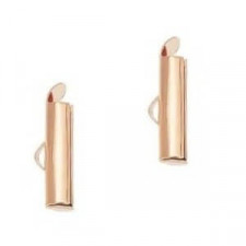 Slide end tubes 20mm - Rose gold